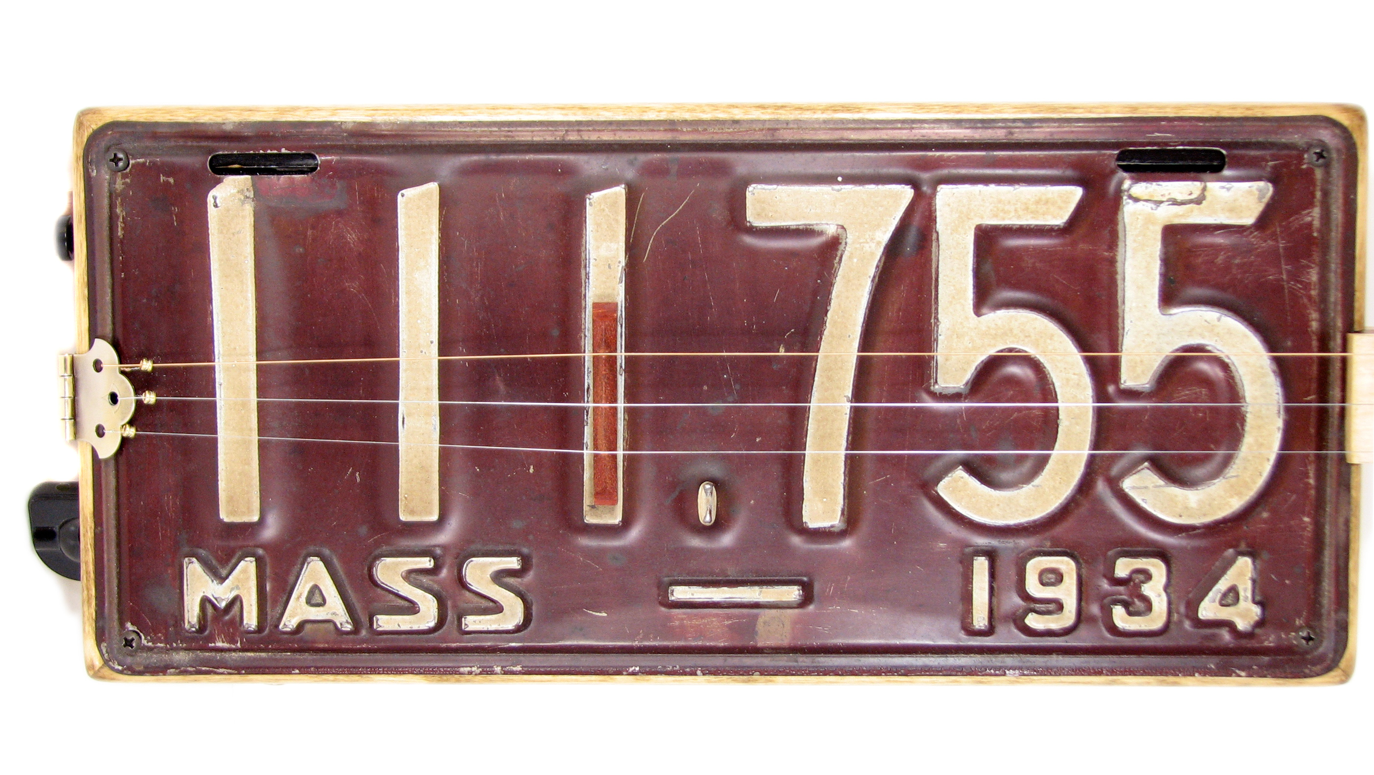 Antique License Plate guitar by C. B. Gitty