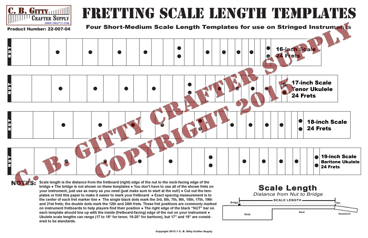 Fretting Scale Length Template