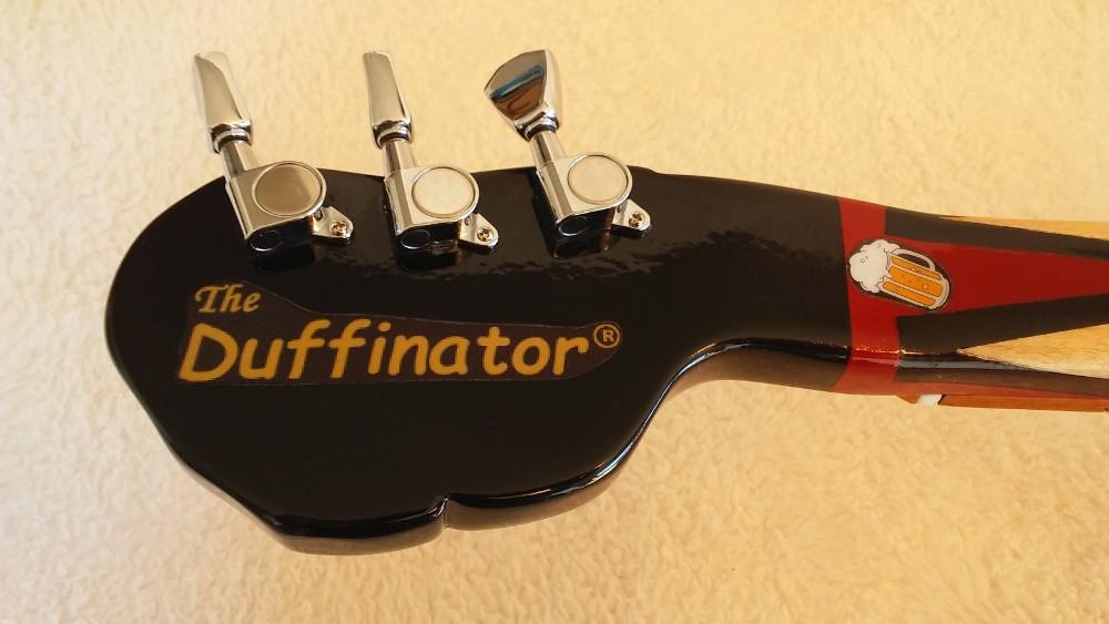 Back of headstock Duff Beer guitar by Jim S.