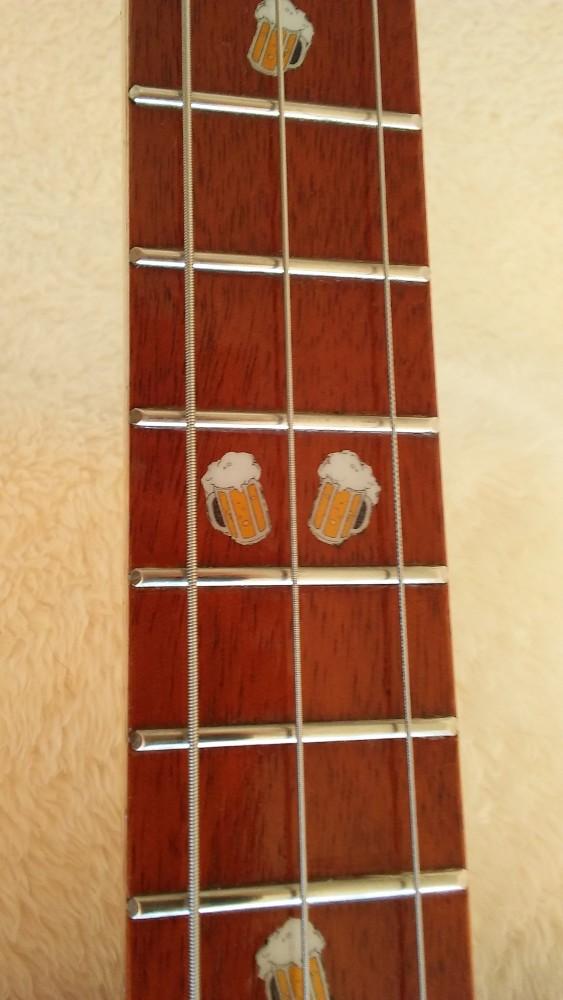 Beer mug fret markers on Duff Beer guitar by Jim S.