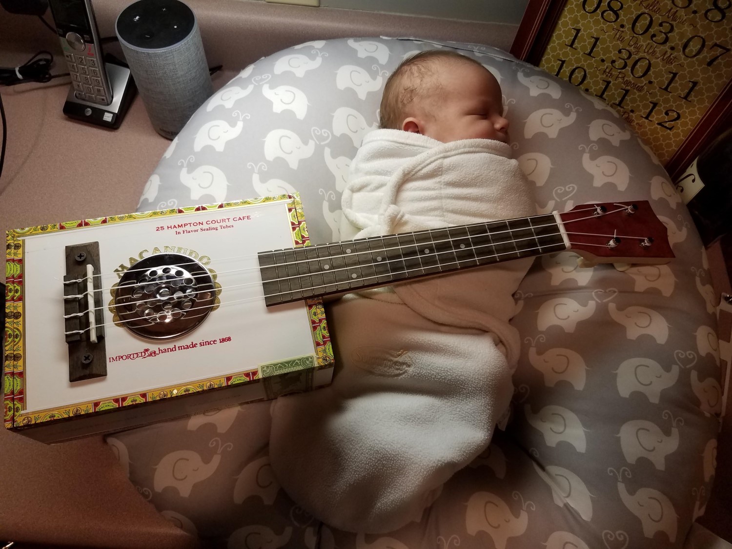 Baby's first ukulele, built by Joey S.