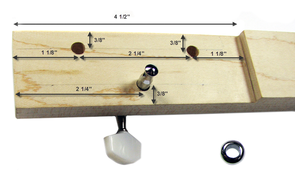 Lay out the tuner hole locations