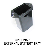 External battery tray