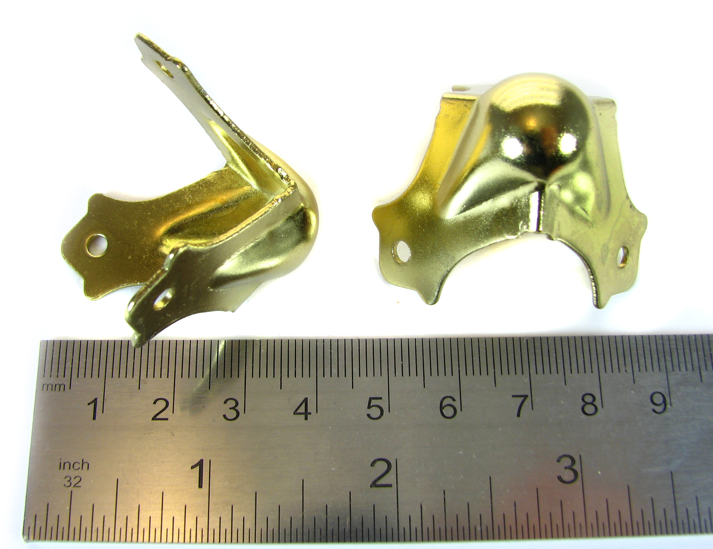 C. B. Gitty Medium Brass Trunk Corners 