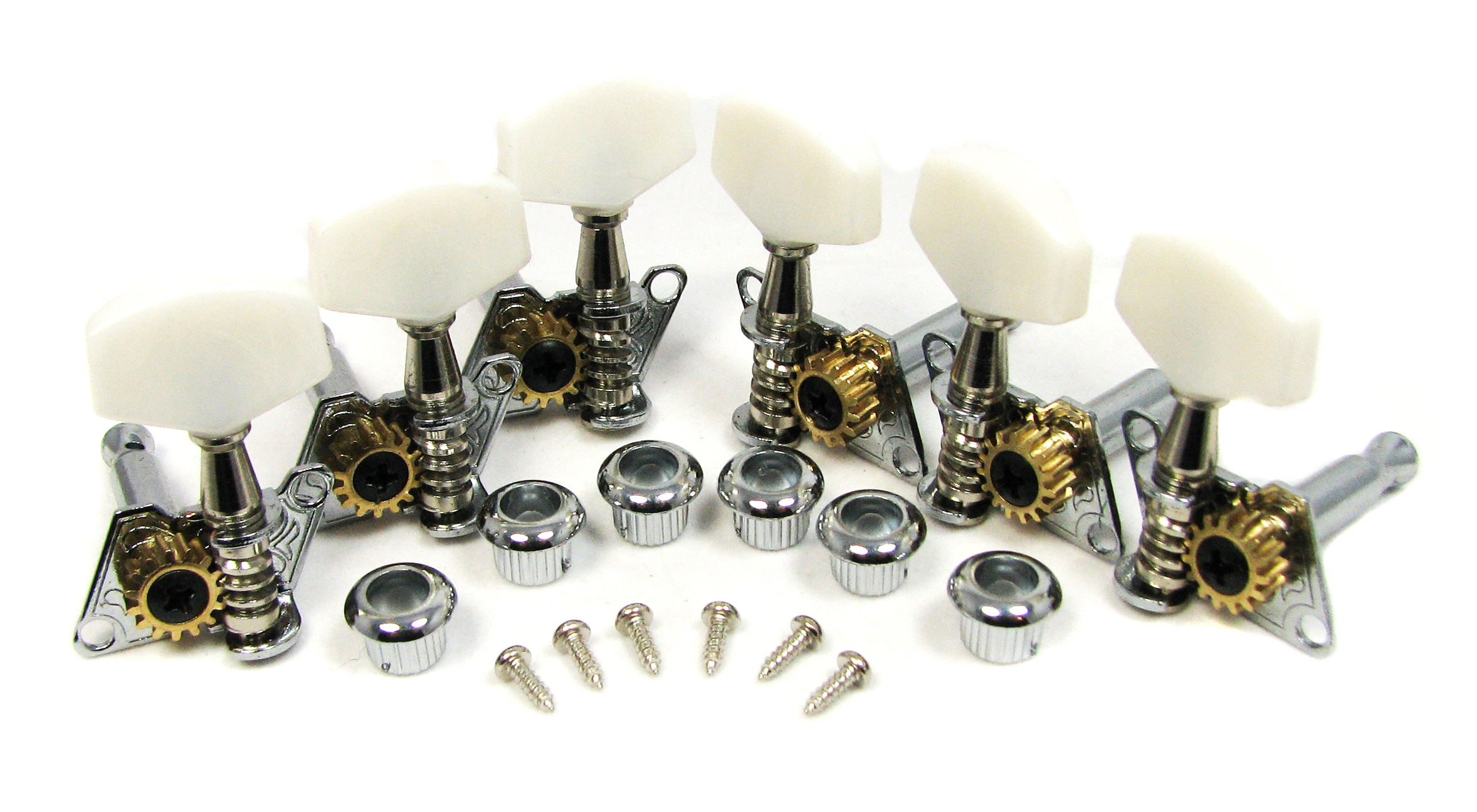 Chrome Open-Gear Economy Tuners/Machine Heads 