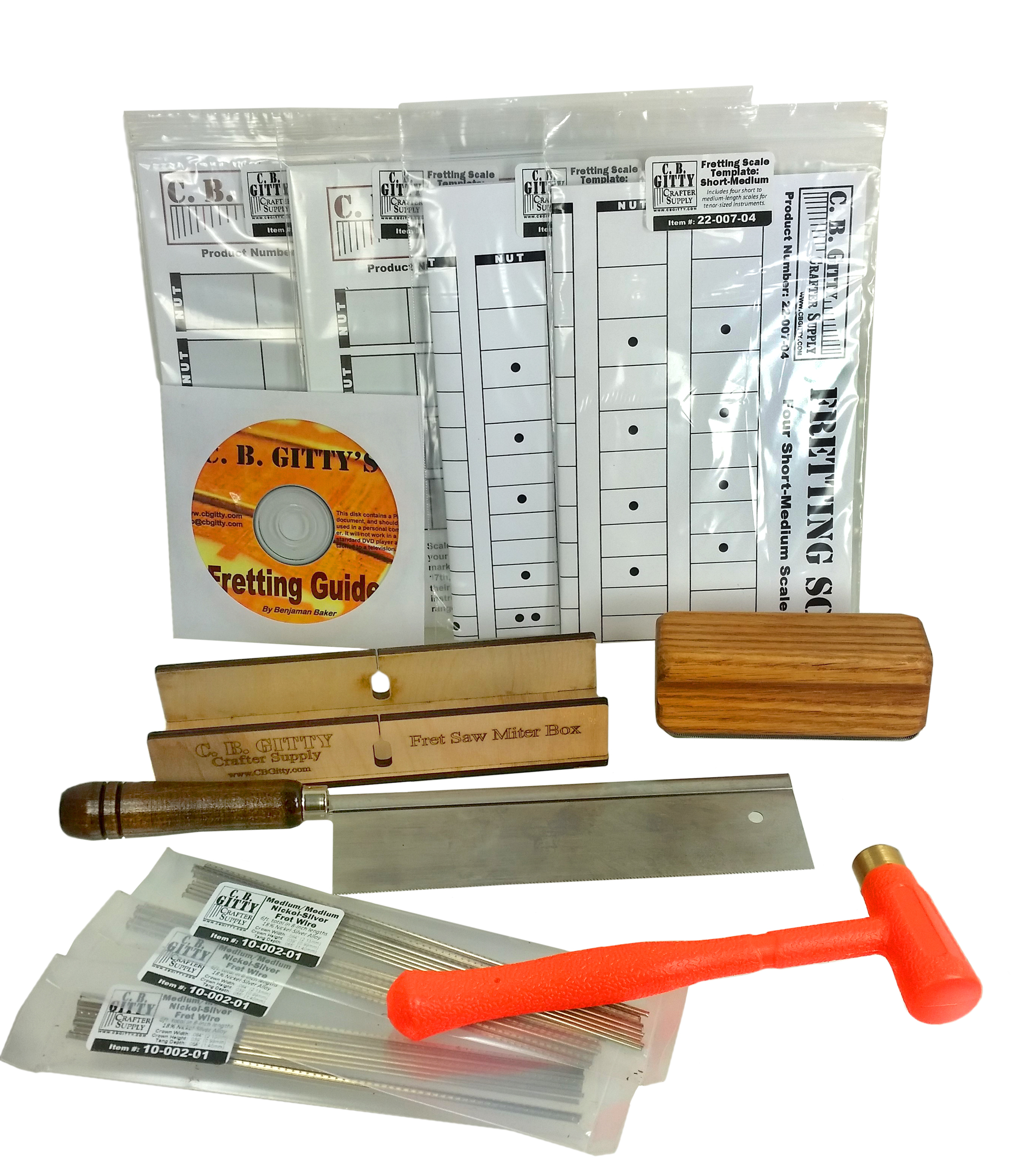 Complete Cigar Box Guitar Fretting Starter Kit: Tools, Templates, Frets & Guide