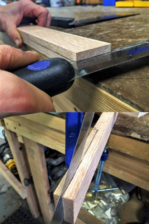 Cutting a straight cigar box guitar headstock 2