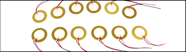 20mm piezo disks with leads
