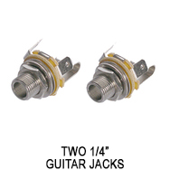 1/4-inch guitar jacks