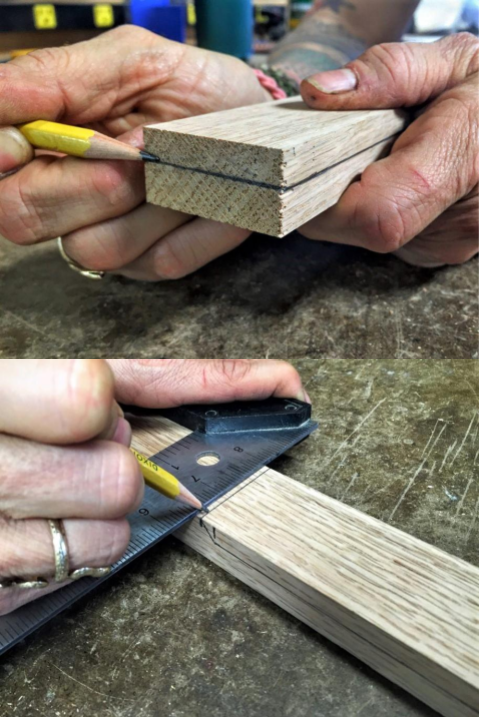 Laying out a straight cigar box guitar headstock 4