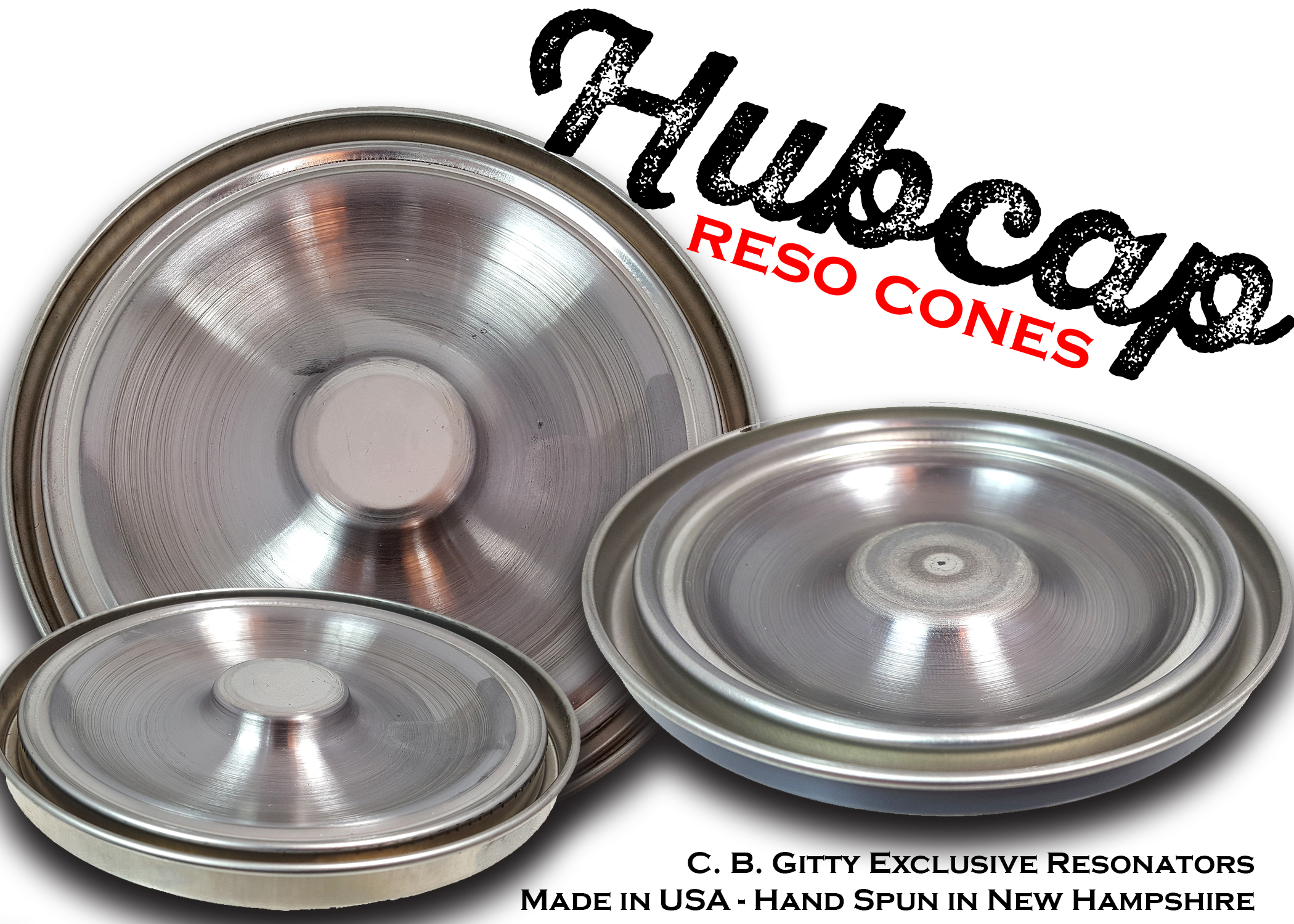 Hubcap Resonator Cones Hand-Spun from Paint Can Lids