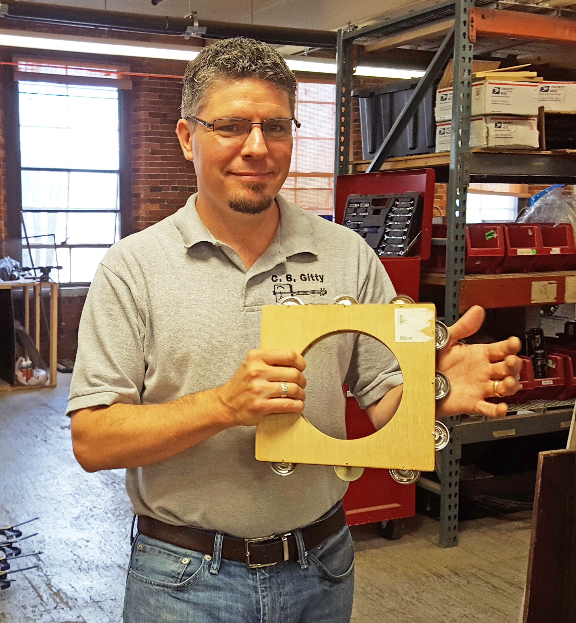  Ben Gitty Baker with his Cigar Box Tambourine