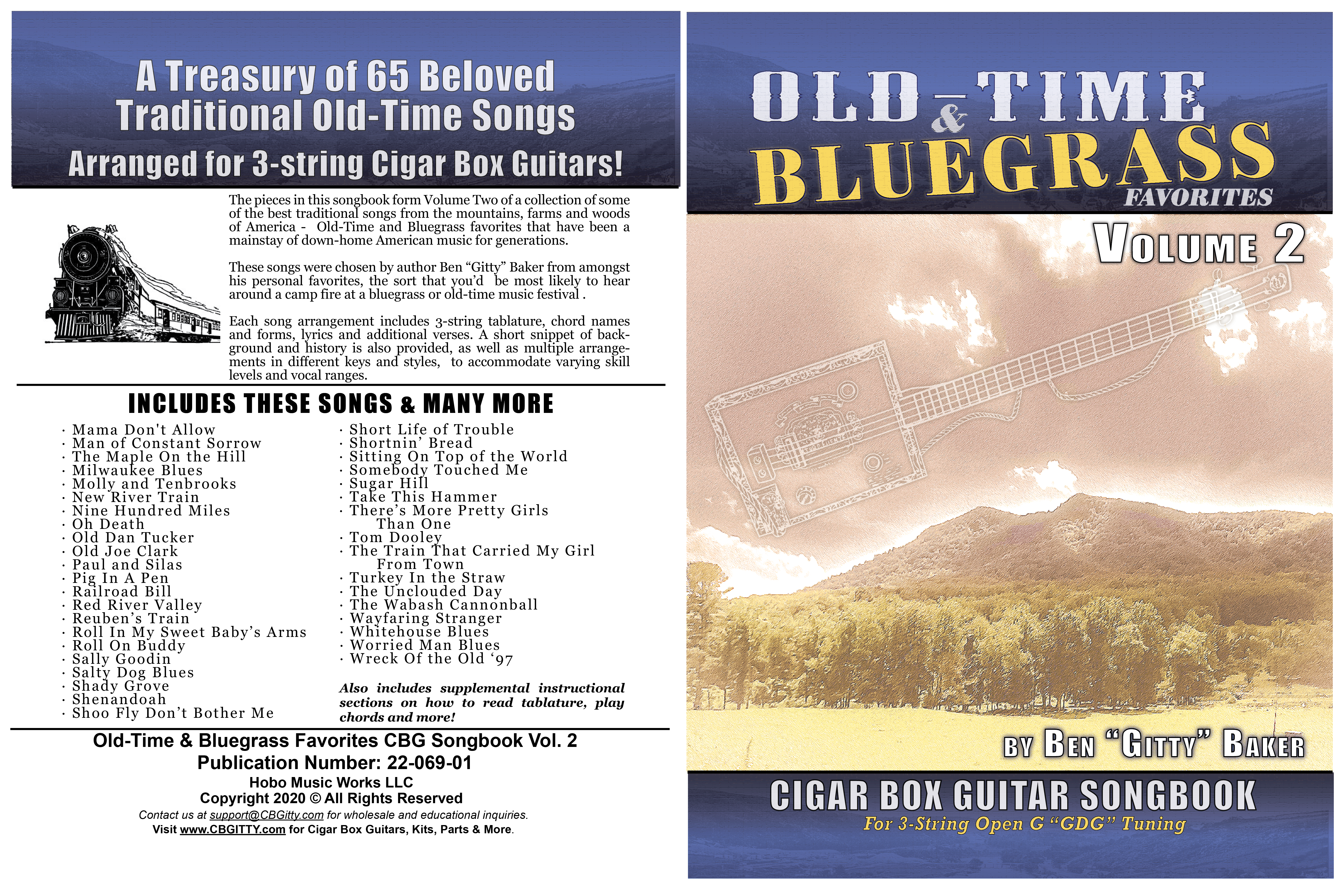 Old-Time and Bluegrass Favorites Cigar Box Guitar Songbook - Volume 2