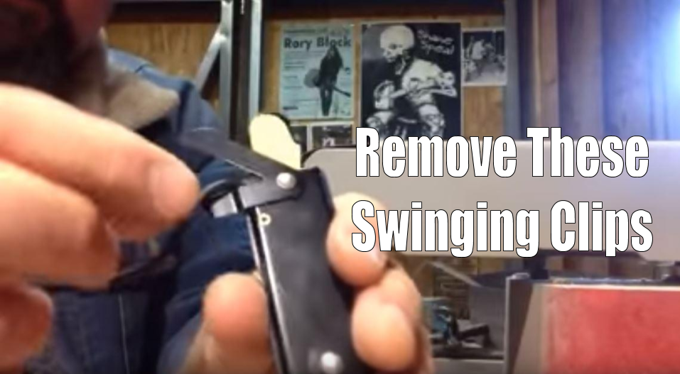 Remove the swinging clips